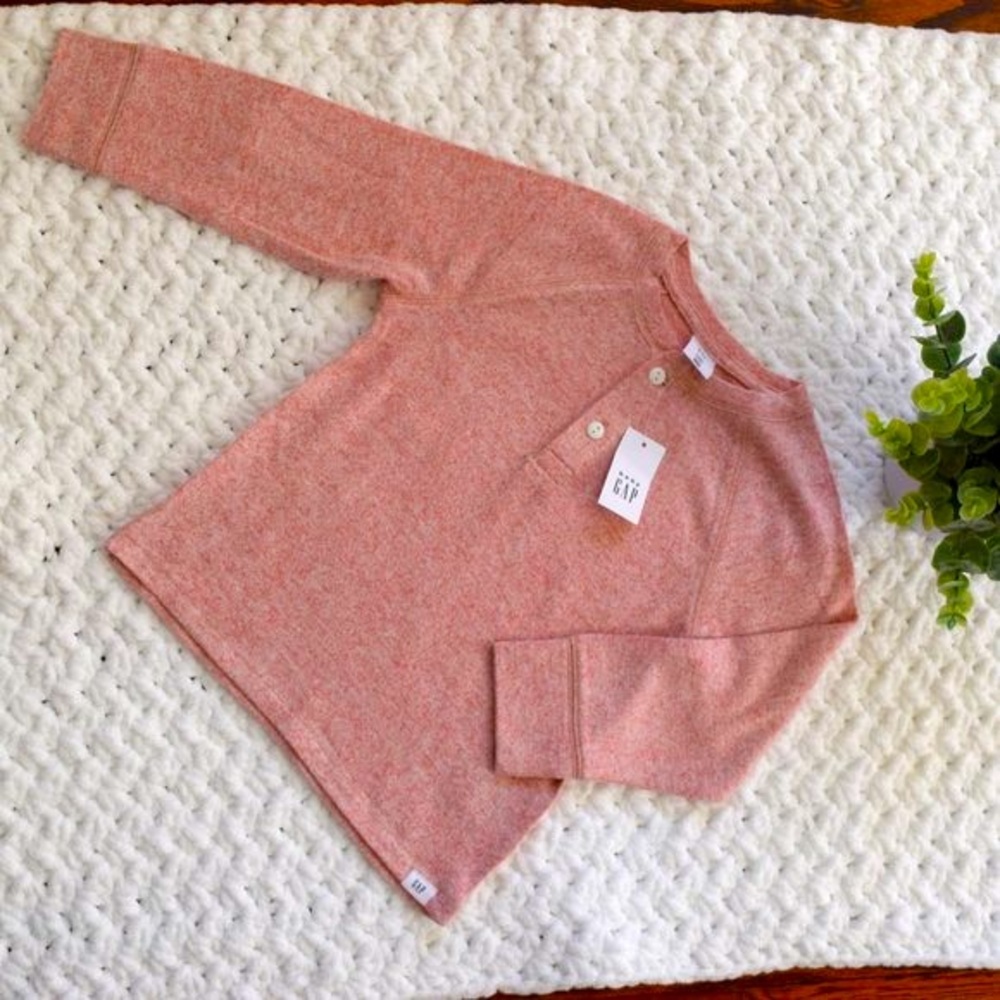 NWT Girls GAP Henley Shirt (Pink) 3T